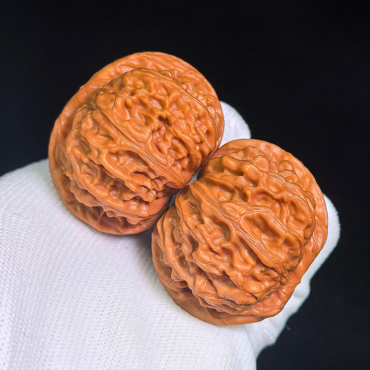 “Tiandi” Heaven & Earth Broad-Bodied Wenwan Walnuts Pair | 44.0mm × 41.0mm | TD-CWC4E - ThePatinaProject