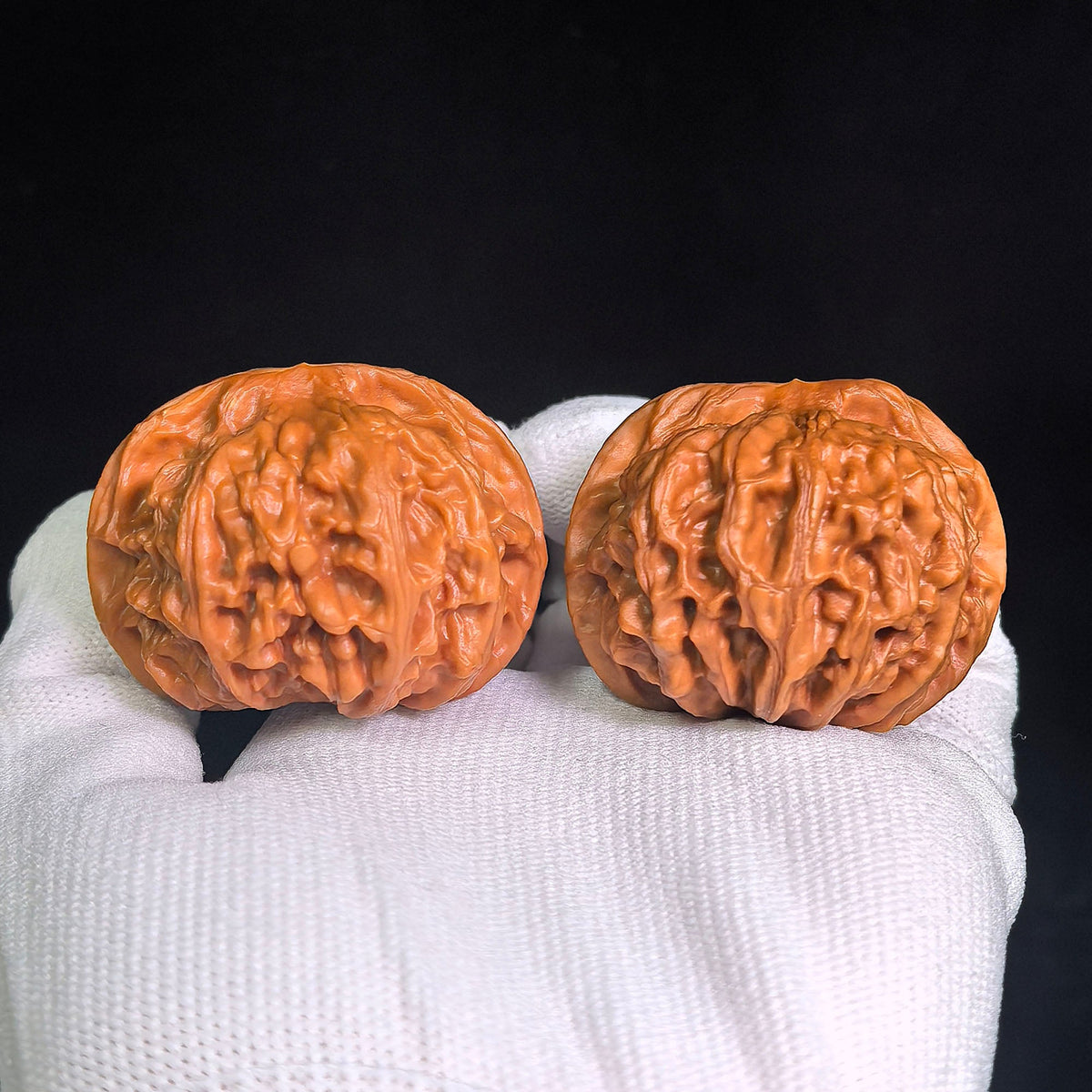 “Tiandi” Heaven & Earth Broad-Bodied Wenwan Walnuts Pair | 44.0mm × 41.0mm | TD-CWC4E - ThePatinaProject