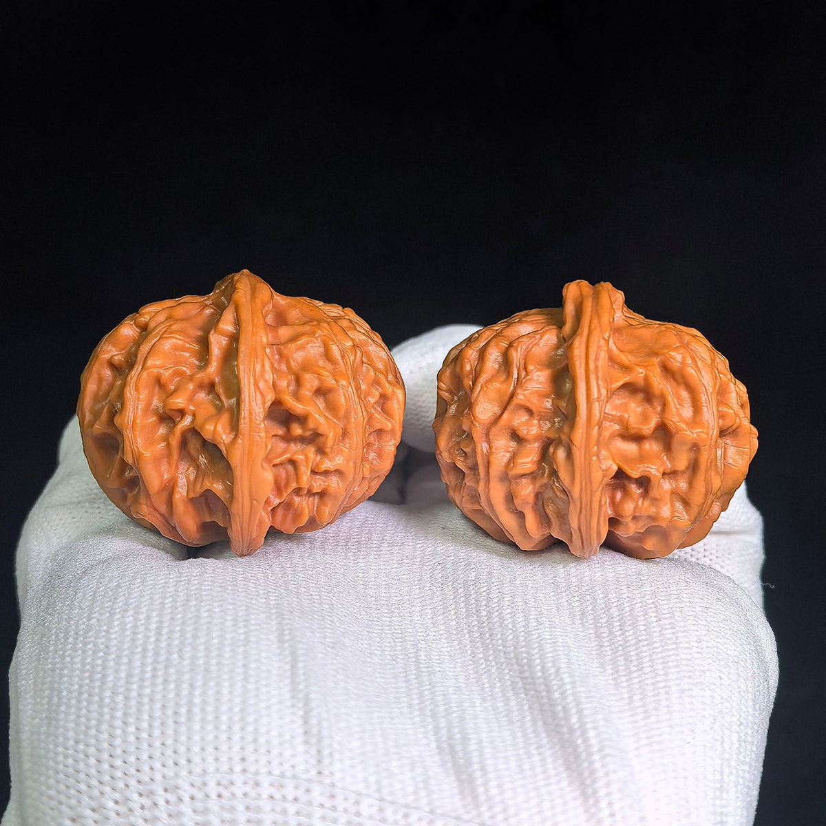 “Tiandi” Heaven & Earth Broad-Bodied Wenwan Walnuts Pair | 44.0mm × 41.0mm | TD-CWC4E - ThePatinaProject
