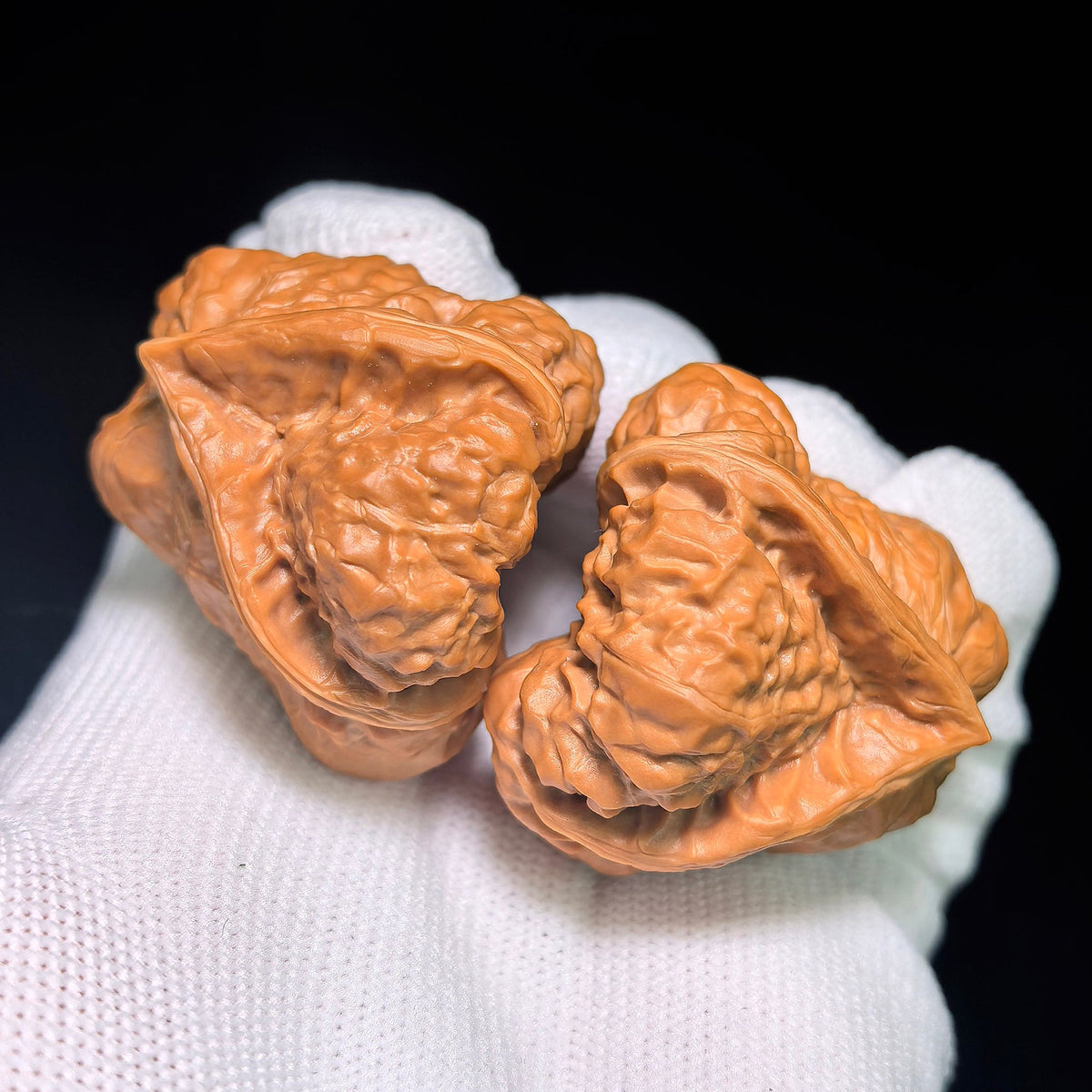 "Toad Head Arrow-Foot Frog Awakening Lion" Hamatou Jianzuwa Xingshi HMTXS-CWB7E Wenwan Walnuts Collector Pair | 38.0mm x 41.0mm | Stock ID: HMTXS-CWB7E - ThePatinaProject