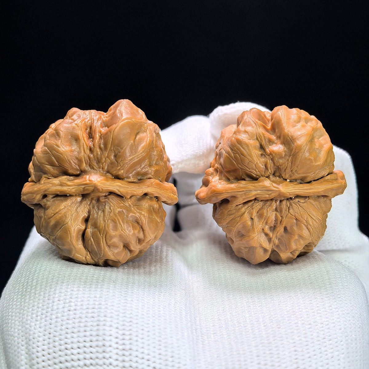"Toad Head" Hama Tou W-1404 Low-Profile Wenwan Walnuts Pair | 36.0mm x 38.0mm | W-1404 - ThePatinaProject
