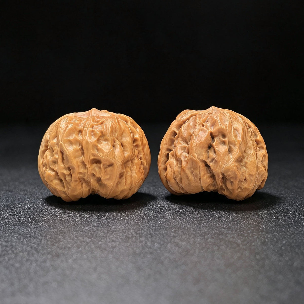 "Toad Head" Hamatou Classic Heritage Low-Profile Wenwan Walnuts Pair | 38.0mm x 38.0mm | HMT-1501C - ThePatinaProject
