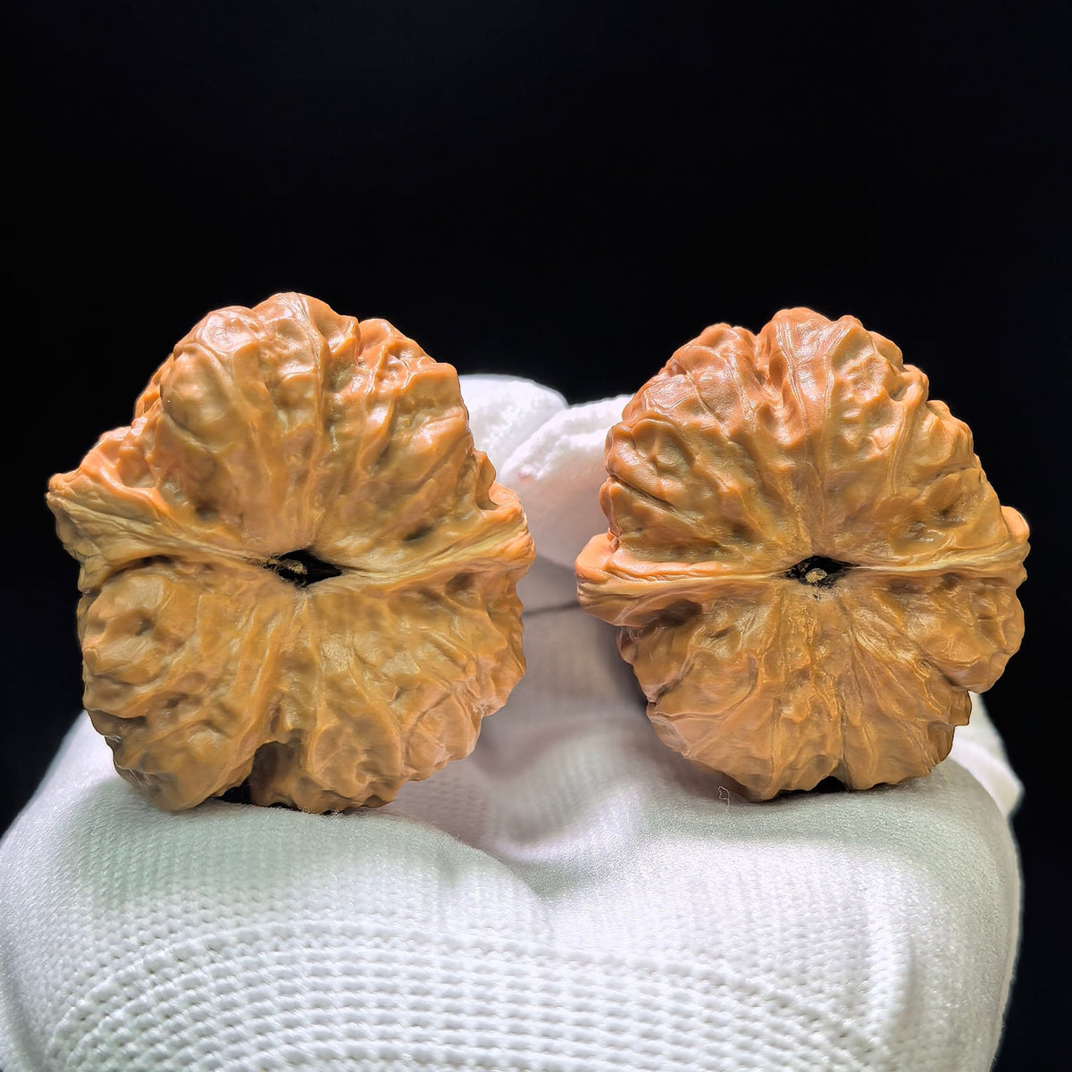 "Toad Head" Hamatou Classic Heritage Low-Profile Wenwan Walnuts Pair | 38.0mm x 41.0mm | W-1106 - ThePatinaProject