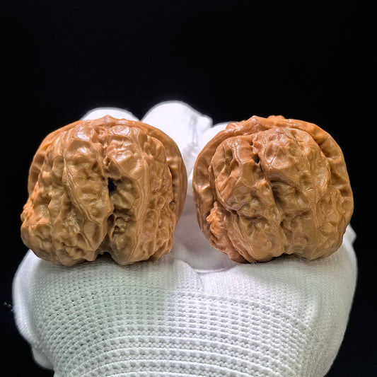 "Toad Head" Hamatou Classic Heritage Low-Profile Wenwan Walnuts Pair | 38.0mm x 41.0mm | W-1106 - ThePatinaProject
