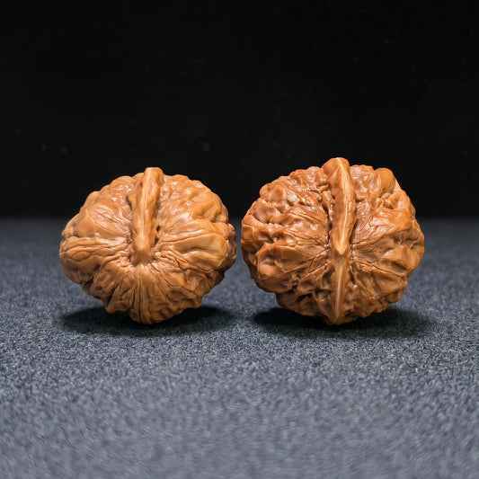 "Toad Head Smooth Sailing" Hamatou Yifan Wenwan Walnuts Pair | 37.0mm x 40.0mm | HMTYF-CG203E - ThePatinaProject