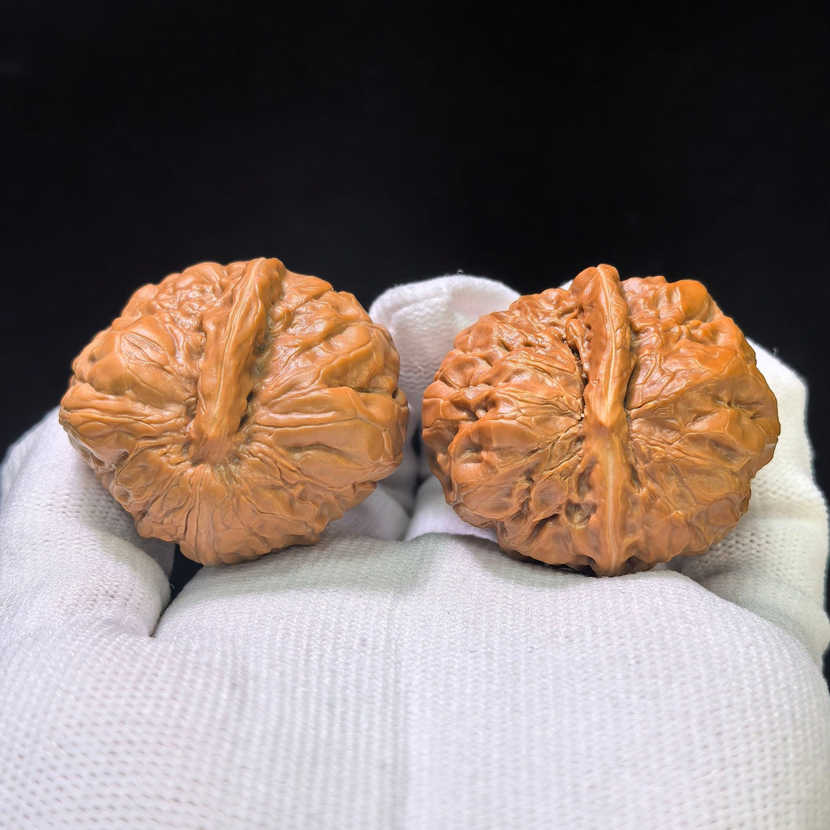 "Toad Head Smooth Sailing" Hamatou Yifan Wenwan Walnuts Pair | 37.0mm x 40.0mm | HMTYF-CG203E - ThePatinaProject