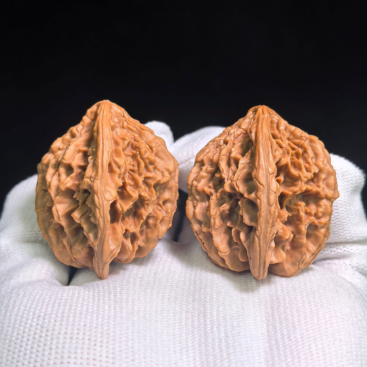 "Tong Tian Ba Tian Can Jiao" TTB-CG1A5E Mutational Lineage Wenwan Walnuts Pair | 40.0mm x 37.0mm | Stock ID: TTB-CG1A5E - ThePatinaProject