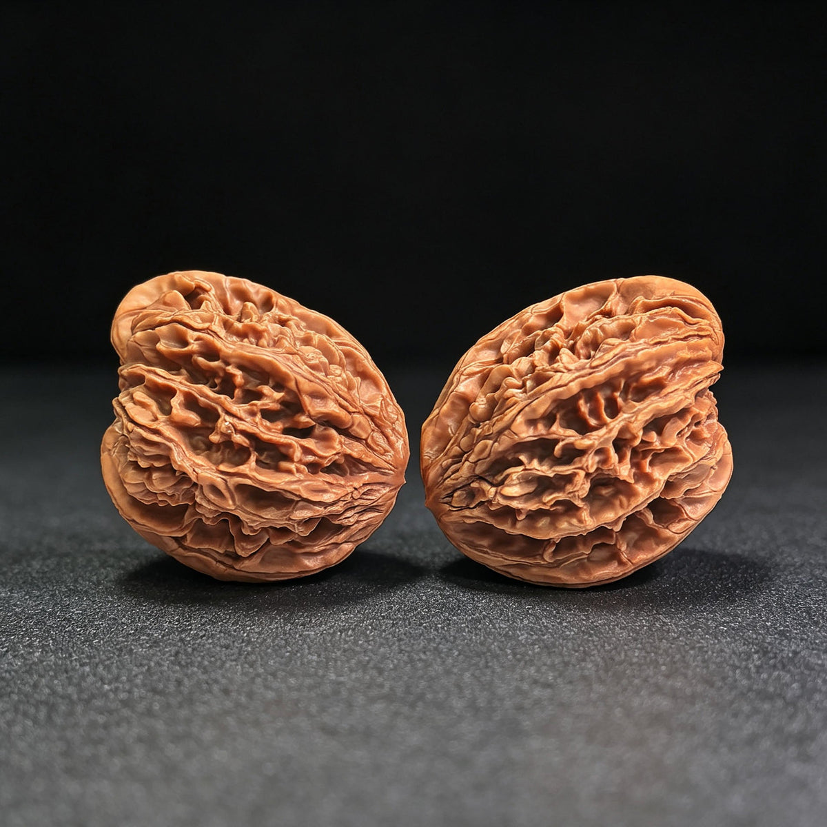 "Tong Tian Ba Tian Can Jiao" TTB-CG1A5E Mutational Lineage Wenwan Walnuts Pair | 40.0mm x 37.0mm | Stock ID: TTB-CG1A5E - ThePatinaProject
