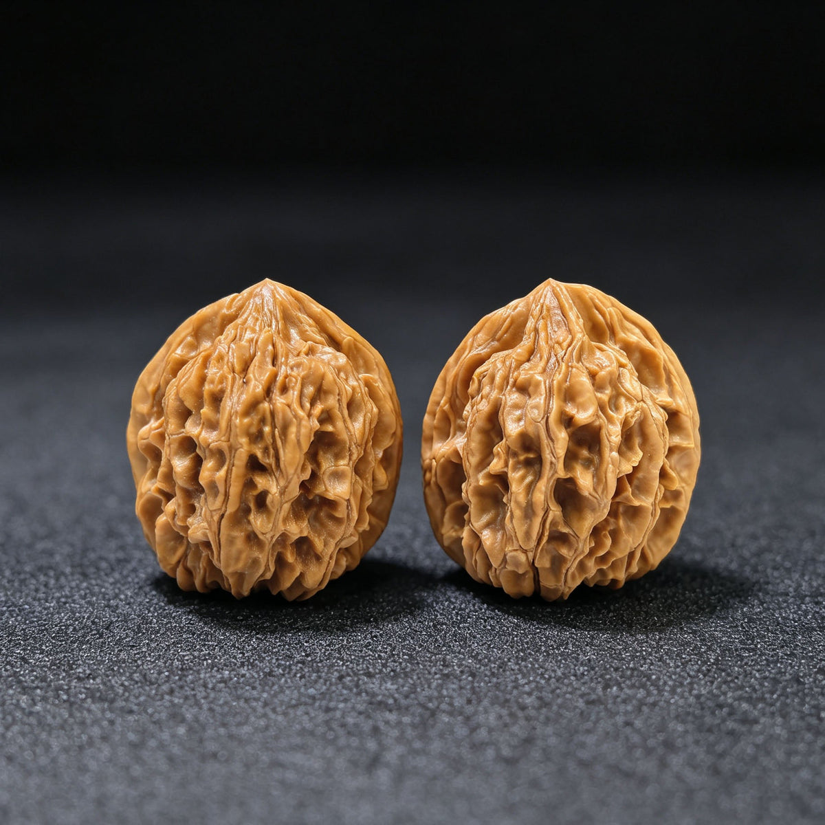 "Tong Tian Ba" TTB-1602 Collector Lineage Wenwan Walnuts Pair | 36.0mm x 34.0mm | Stock ID: TTB-1602 - ThePatinaProject