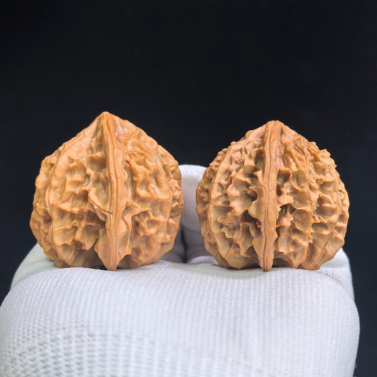 Top Scholar Crown Wenwan Walnut Pair — 45.0mm x 40.0mm | S-Grade Boutique | ZYG-SY1H1 - ThePatinaProject