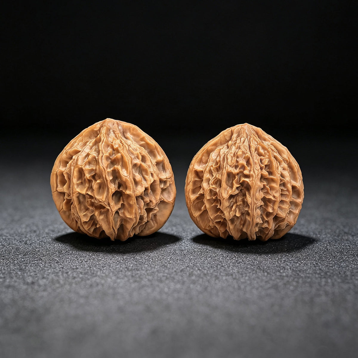 Top Scholar Crown Wenwan Walnut Pair — 45.0mm x 40.0mm | S-Grade Boutique | ZYG-SY1H1 - ThePatinaProject