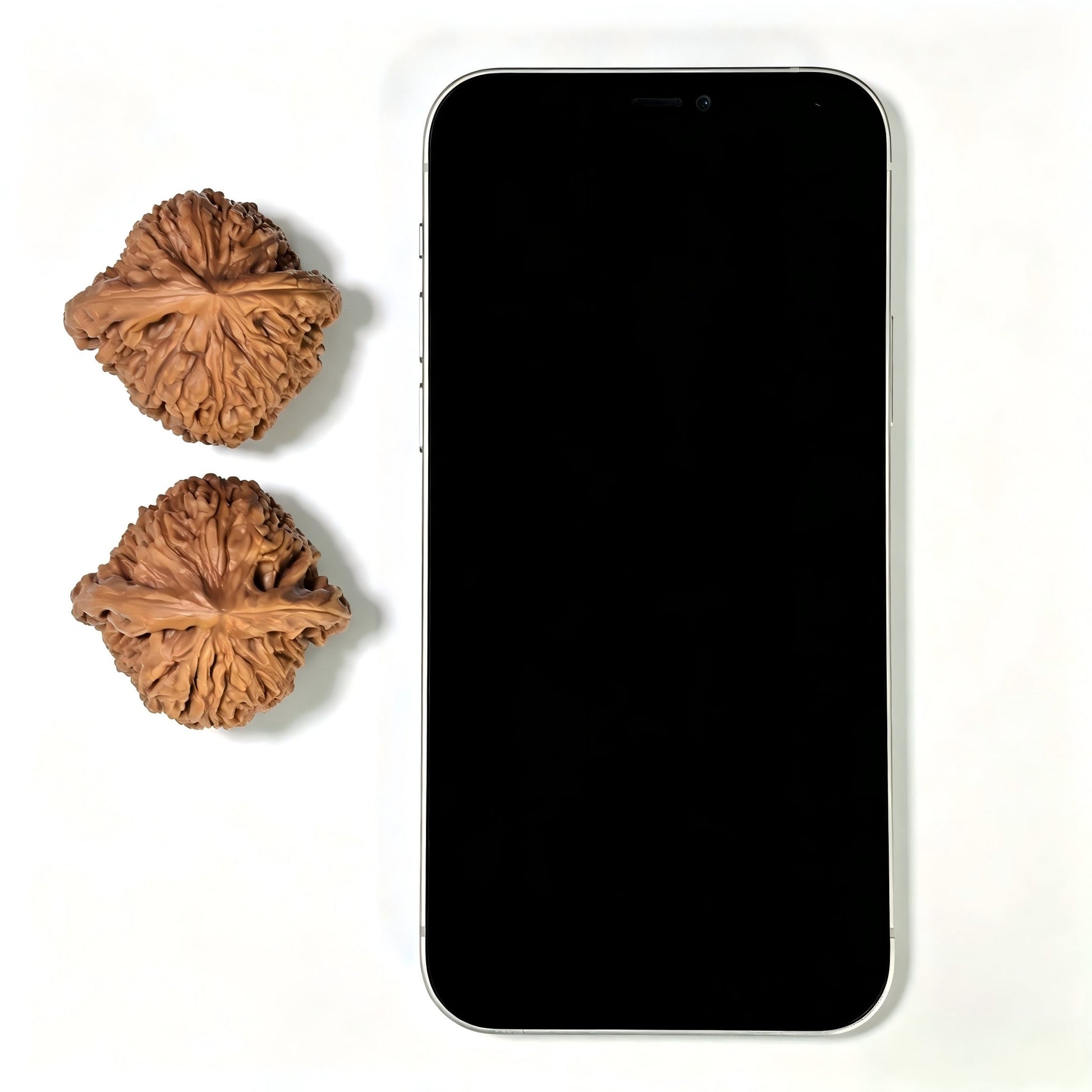 "Triangular Concave Base Nanjiangshi" Sanjiao Aodi Nanjiangshi NJS-1508C Low-Profile Wenwan Walnuts Pair | 41.0mm x 38.0mm | NJS-1508C - ThePatinaProject