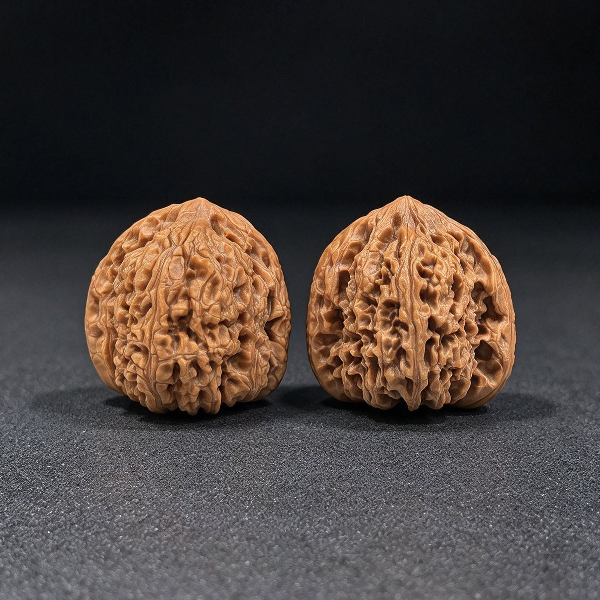 Triangular Nanjiangshi Wenwan Walnuts Pair | 36.0mm × 37.0mm | NJS-SY1I2 - ThePatinaProject