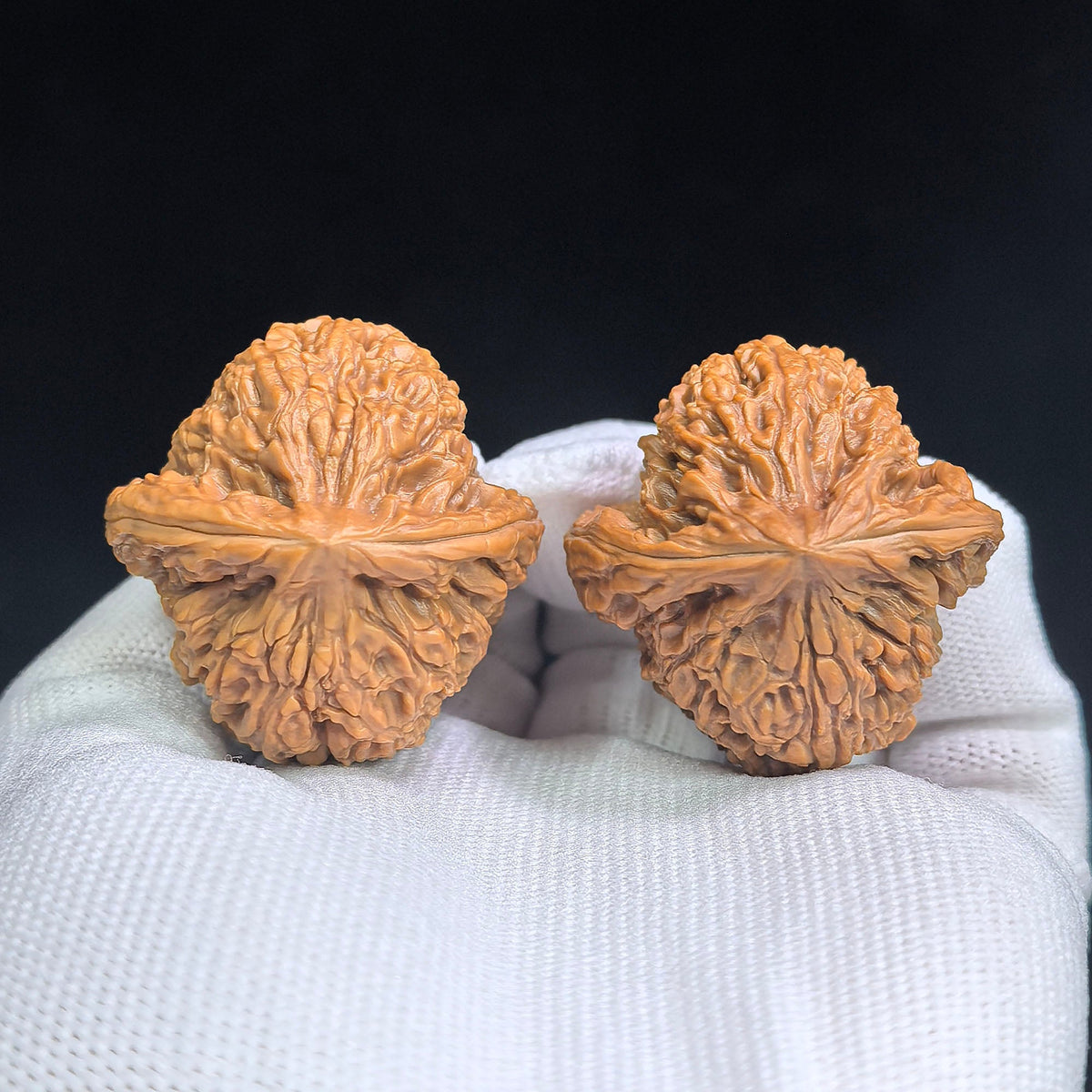 Triangular Nanjiangshi Wenwan Walnuts Pair | 36.0mm × 37.0mm | NJS-SY1I2 - ThePatinaProject