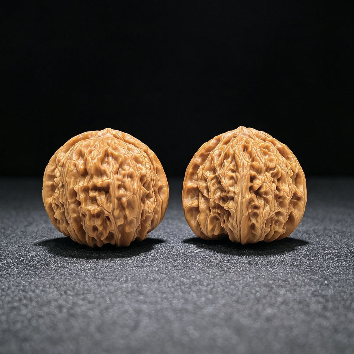 "Triangular Spherical White Lion" Sanjiao Qiuxing Baishizi Low-Profile Wenwan Walnuts Pair | 40.0mm x 40.0mm | BSJ-1502C - ThePatinaProject
