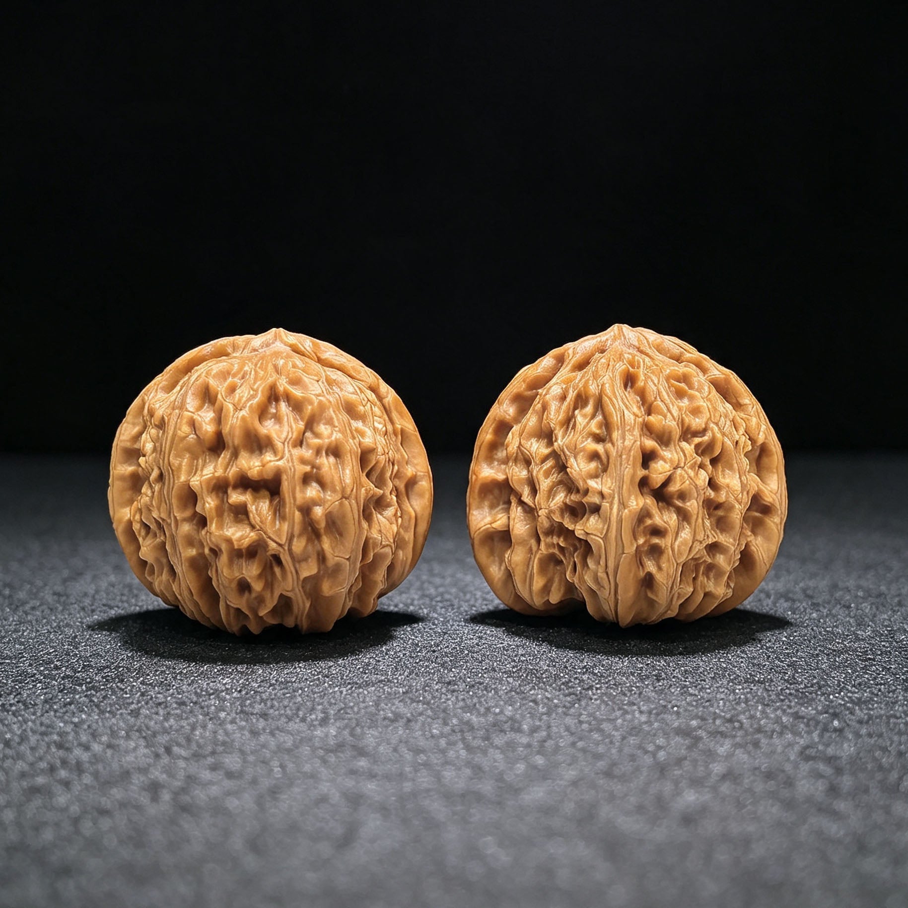 "Triangular Spherical White Lion" Sanjiao Qiuxing Baishizi Low-Profile Wenwan Walnuts Pair | 40.0mm x 40.0mm | BSJ-1502C - ThePatinaProject