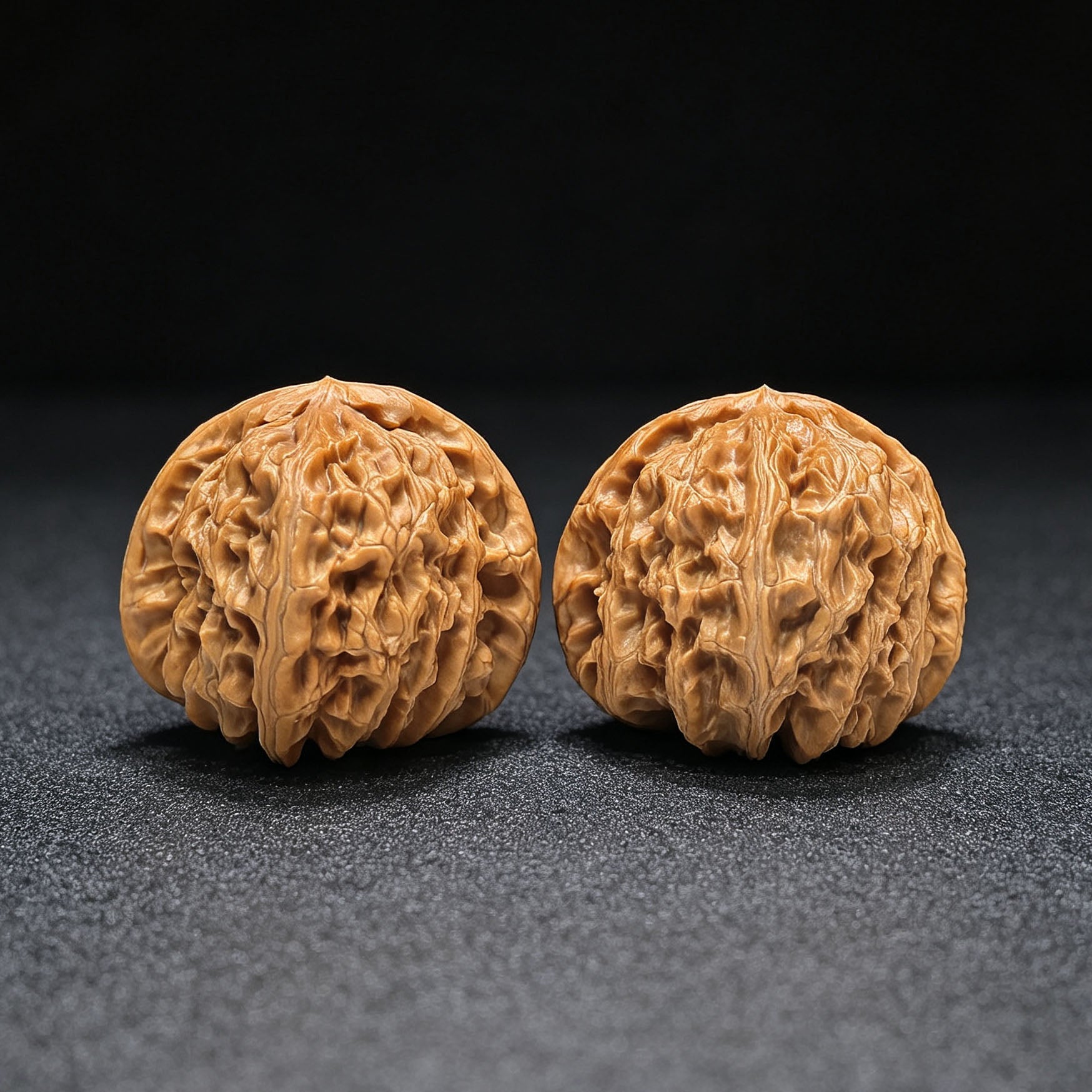 "Triangular Spherical White Lion" Sanjiao Qiuxing Baishizi Low-Profile Wenwan Walnuts Pair | 42.0mm x 44.0mm | BSJ-1501C - ThePatinaProject