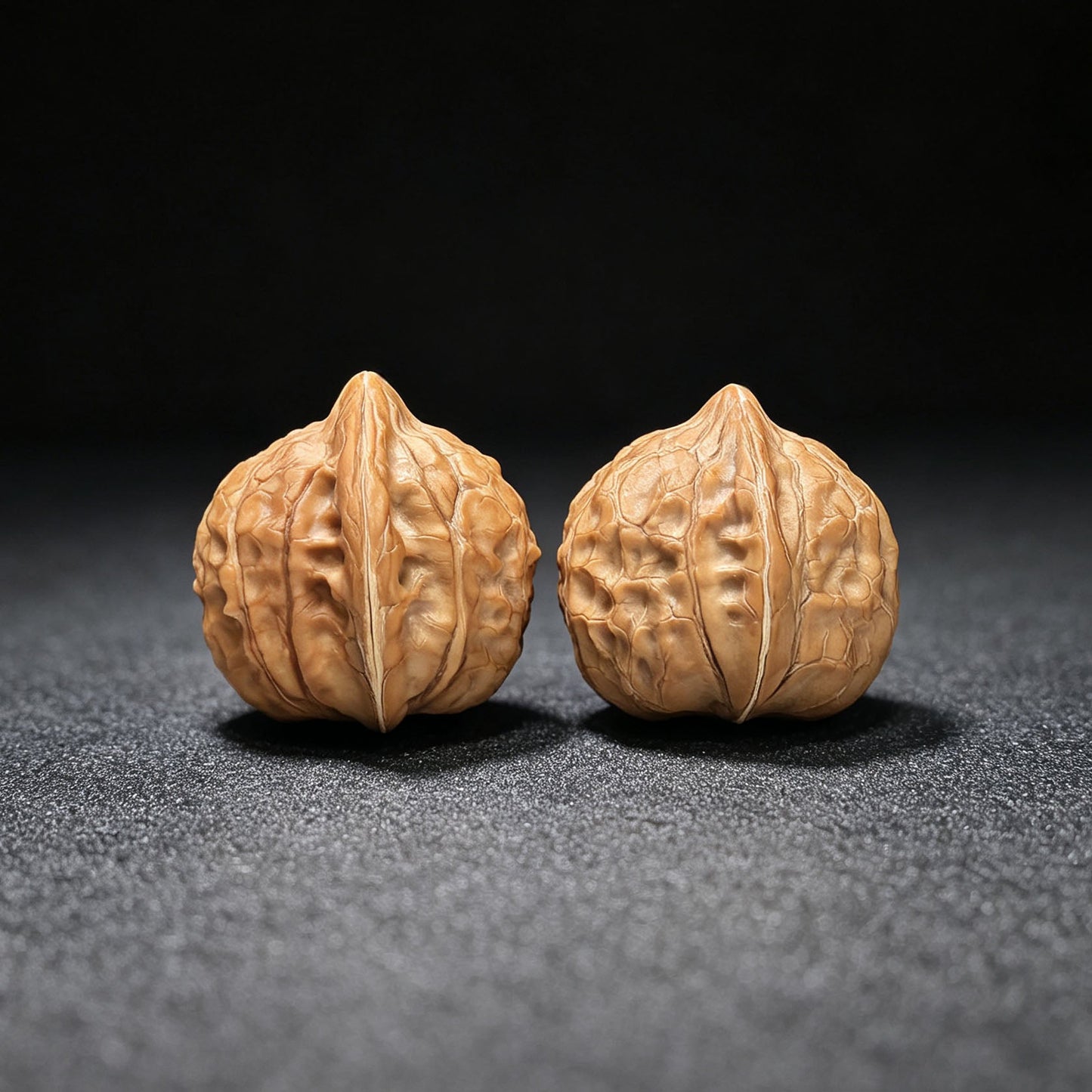 Turtle-Shell “Same-Fruit Twin Halves” Scholar Walnut Pair — 30.0mm x 33.0mm | GJW-SY1F9 - ThePatinaProject