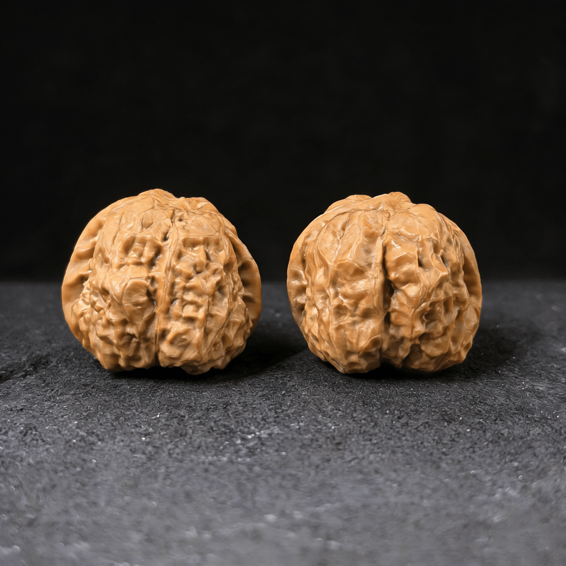 Unique Pair HMT-311: "Toad Head" (Ha Ma Tou) Wenwan Walnuts — Rare Low-Profile Classic - ThePatinaProject
