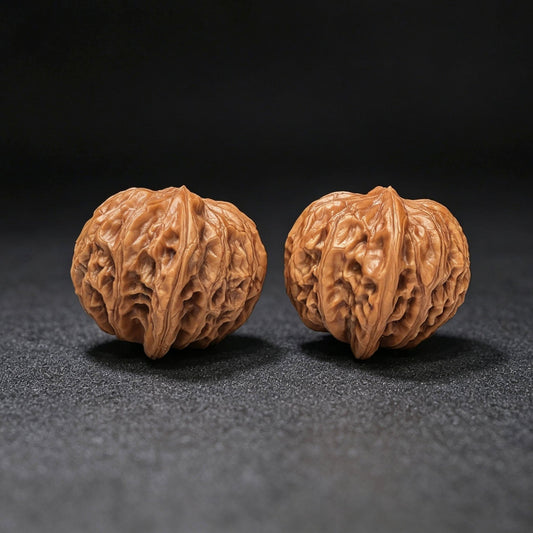 “War Drum” Compact Wenwan Walnuts Pair | 36.0mm × 35.0mm | ZG-1111 - ThePatinaProject