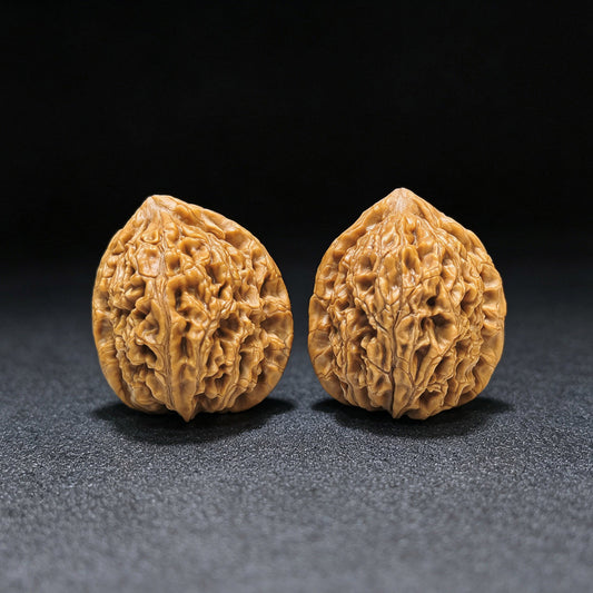 "Water Dragon Grain" Shuilongwen SLW-1601 Classic Wenwan Walnuts Pair | 37.0mm x 38.0mm | SLW-1601 - ThePatinaProject