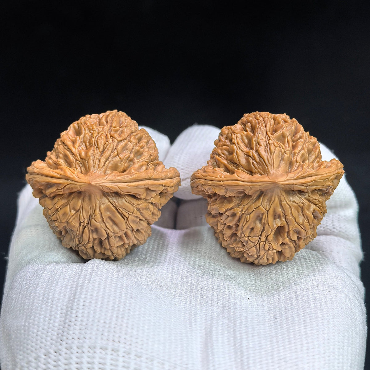 Water Dragon Pattern “Longevity Peach” Spherical Wenwan Walnut Pair — 40.0mm x 40.0mm | Boutique Grade | SLWSTDX-17B0C - ThePatinaProject