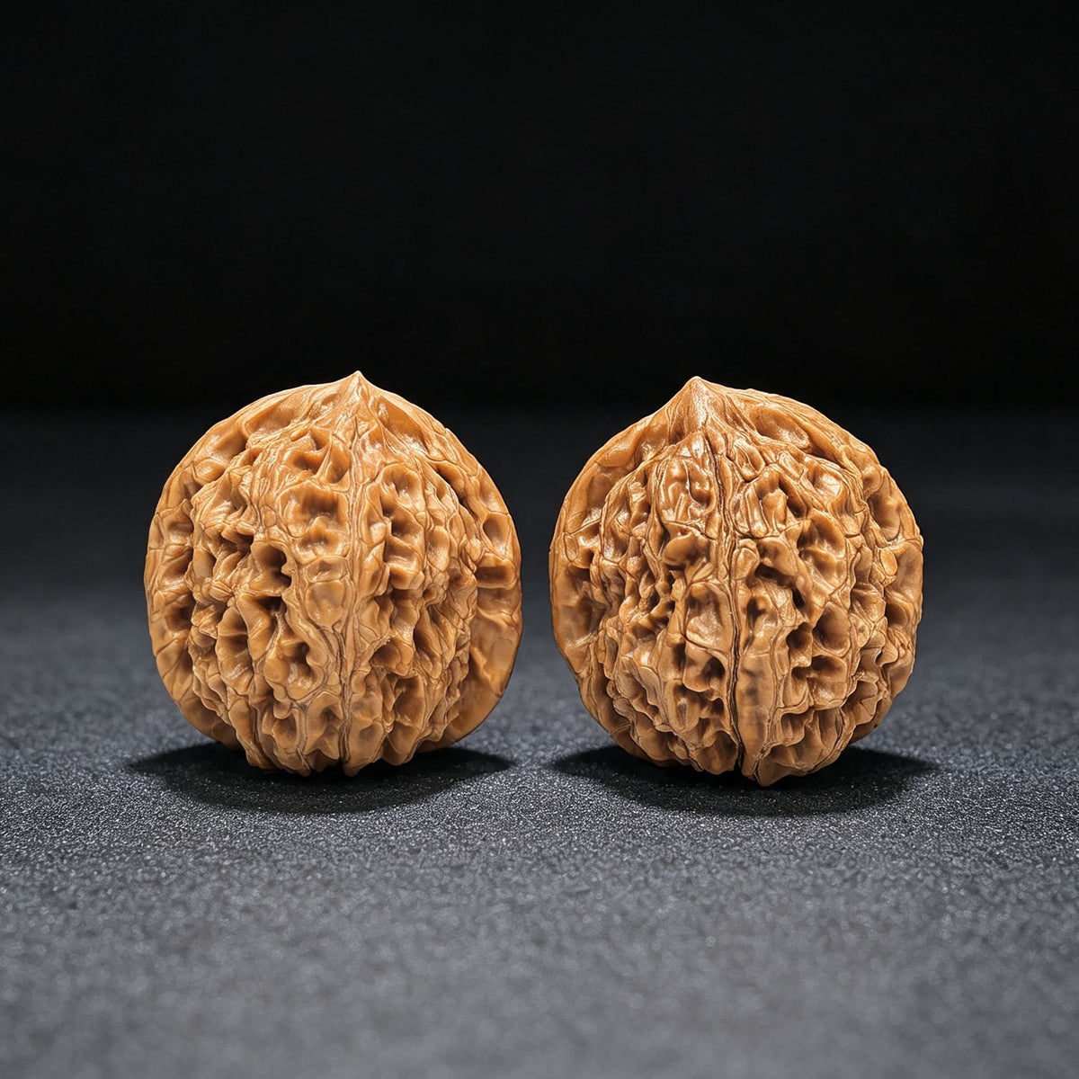 "Water Dragon Texture" Shuilongwen Low-Profile Wenwan Walnuts Pair | 38.0mm x 39.0mm | SLW-1504C - ThePatinaProject