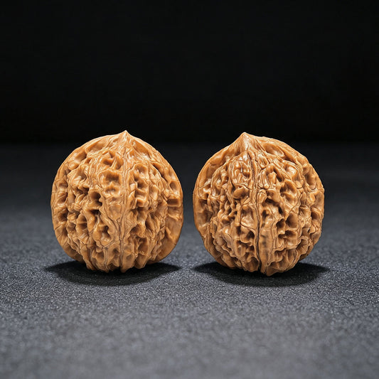 "Water Dragon Texture" Shuilongwen Low-Profile Wenwan Walnuts Pair | 38.0mm x 39.0mm | SLW-1504C - ThePatinaProject