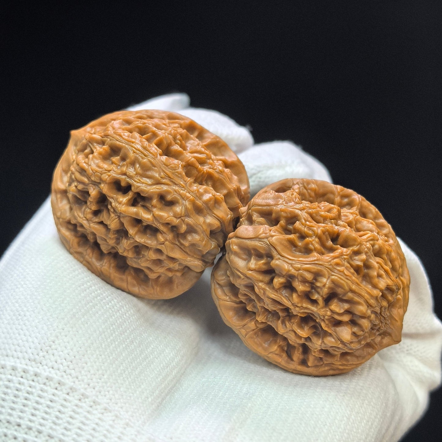 "Water Dragon Texture" Shuilongwen Low-Profile Wenwan Walnuts Pair | 38.0mm x 39.0mm | SLW-1504C - ThePatinaProject