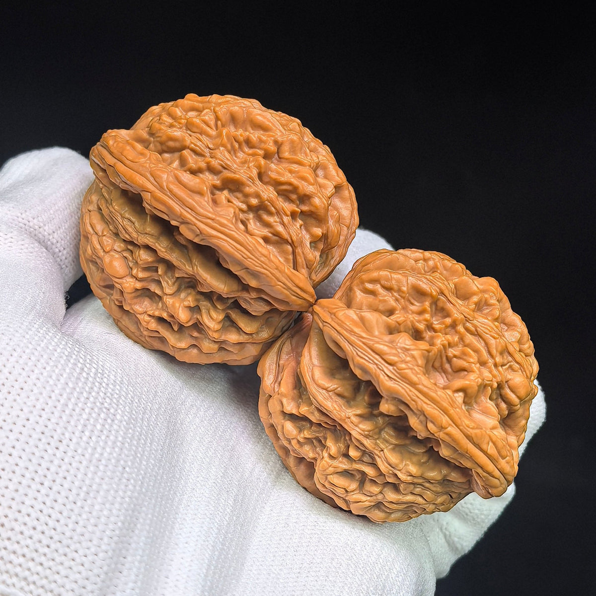 "Wheat Ear Tiger Head / Mai Sui Hu Tou" Heirloom Collection Wenwan Walnuts Pair | 44.0mm x 44.0mm | MSHT-1002 - ThePatinaProject
