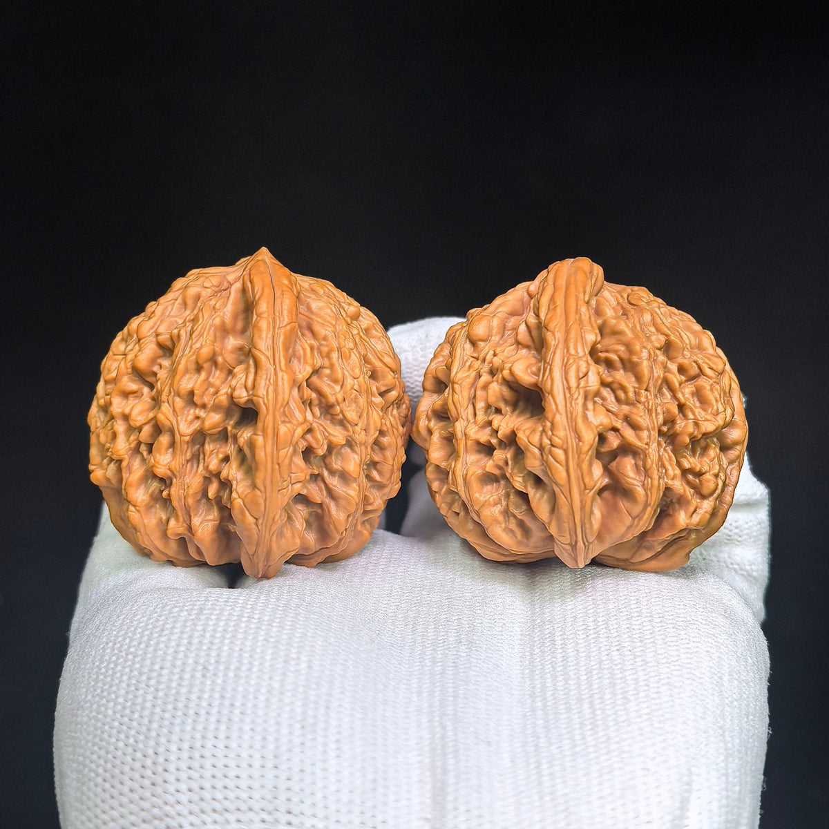 "Wheat Ear Tiger Head / Mai Sui Hu Tou" Heirloom Collection Wenwan Walnuts Pair | 44.0mm x 44.0mm | MSHT-1002 - ThePatinaProject