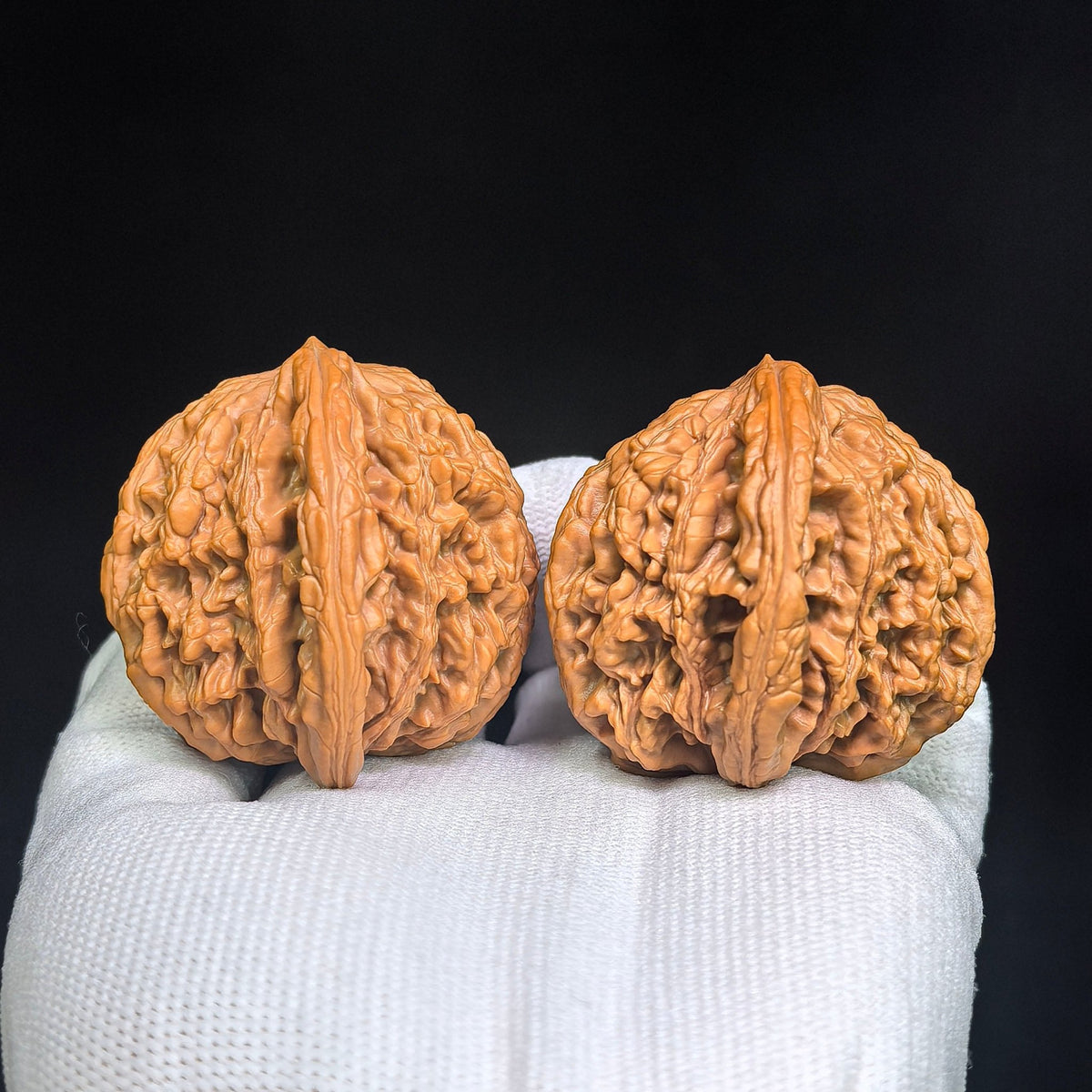"Wheat Ear Tiger Head / Mai Sui Hu Tou" Heirloom Collection Wenwan Walnuts Pair | 44.0mm x 44.0mm | MSHT-1002 - ThePatinaProject