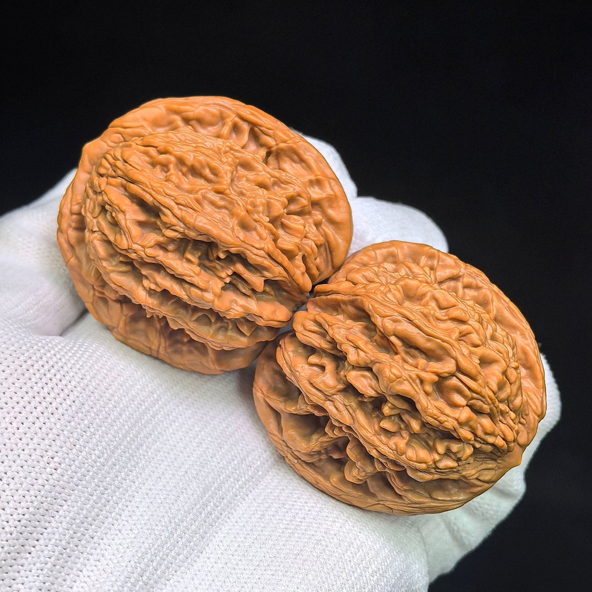 "Wheat Ear Tiger Head / Mai Sui Hu Tou" Heirloom Collection Wenwan Walnuts Pair | 44.0mm x 44.0mm | MSHT-1002 - ThePatinaProject