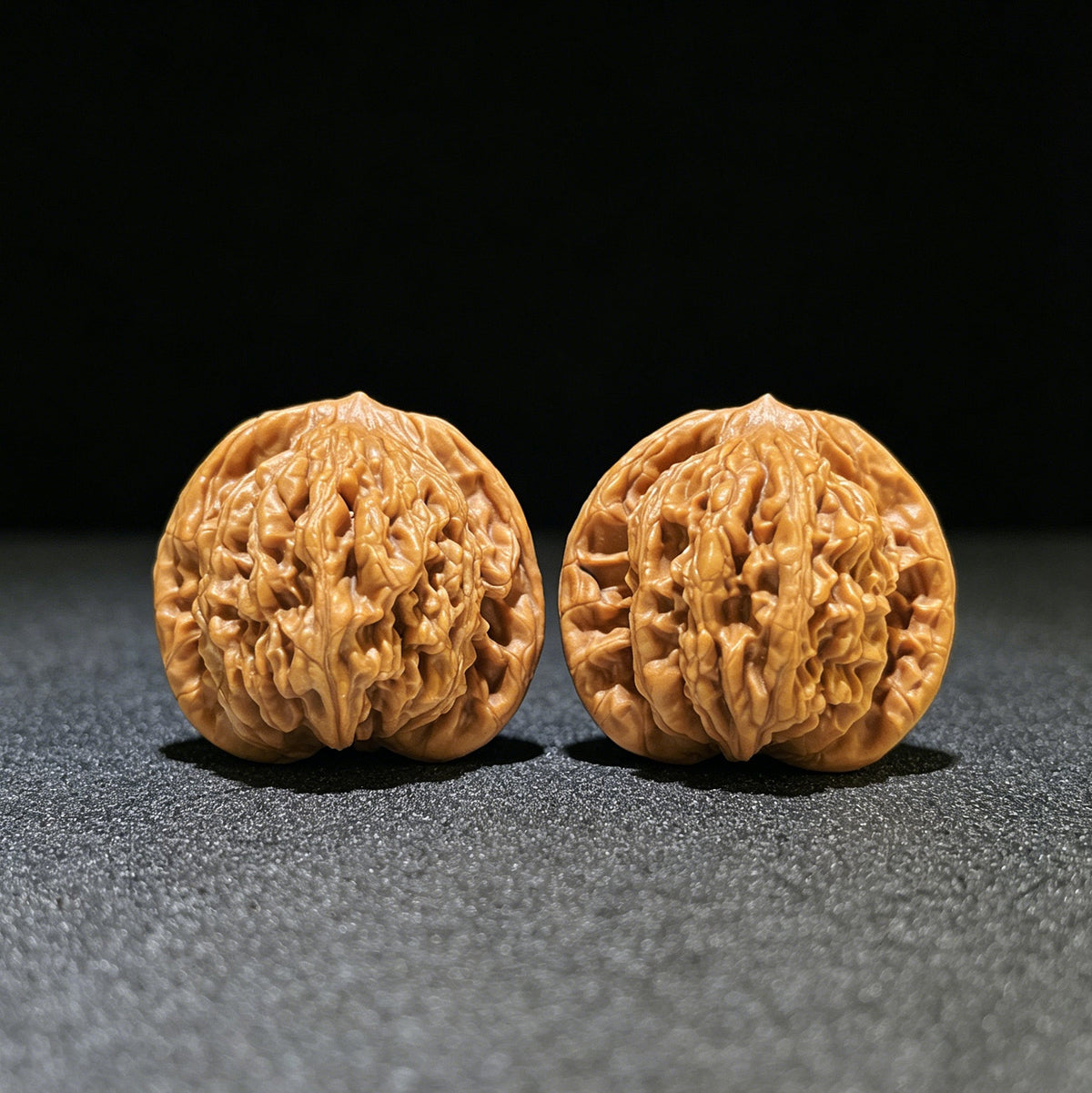 "Wheat Ear Tiger Head" Maisui Hutou Wenwan Walnuts Pair | 40.0mm x 38.0mm | MSHT-1106 - ThePatinaProject