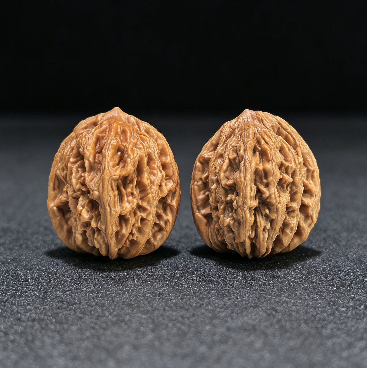 "Wheat Ear Tigerhead" Maisui Hutou MSHT-1403 Low-Profile Wenwan Walnuts Pair | 36.0mm x 35.0mm | MSHT-1403 - ThePatinaProject