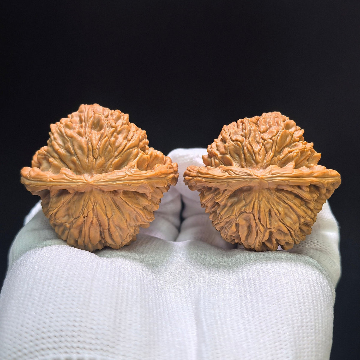 "White Lion Head" Bai Shishi Wenwan Walnuts Pair | 45.0mm x 43.0mm | BSJ-1552C - ThePatinaProject