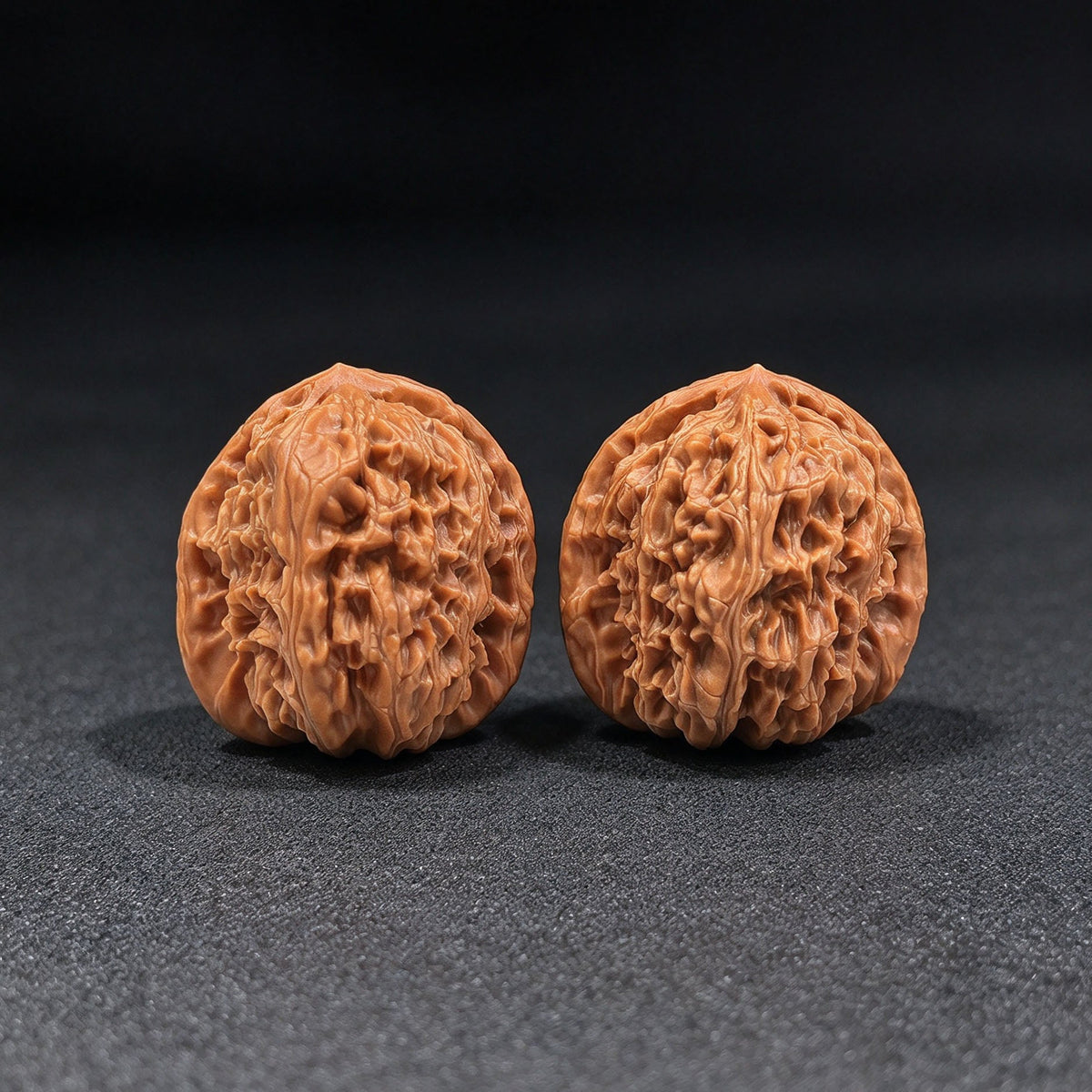 White Lion Wenwan Walnuts Pair | Deep Natural Texture | 36.0mm × 36.0mm | BSZ-1631 - ThePatinaProject