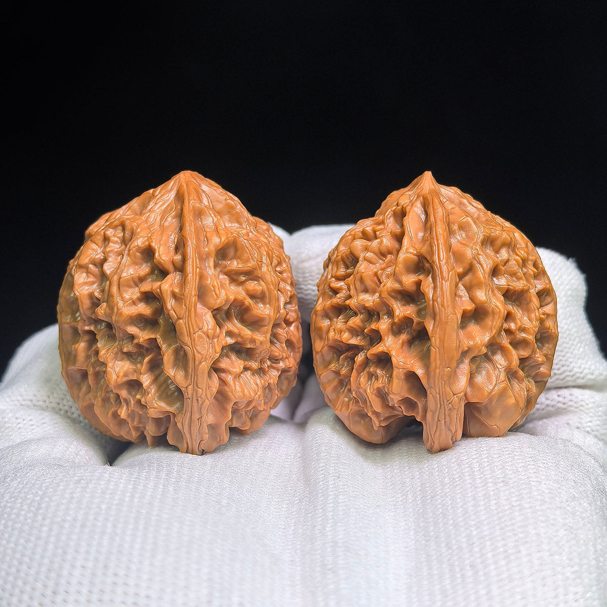 Wild-Form “Tian Can Jiao” Wenwan Walnuts Pair | Compact Sculptural Form | 33.0mm × 30.0mm | YSTCJ-C1E0E - ThePatinaProject