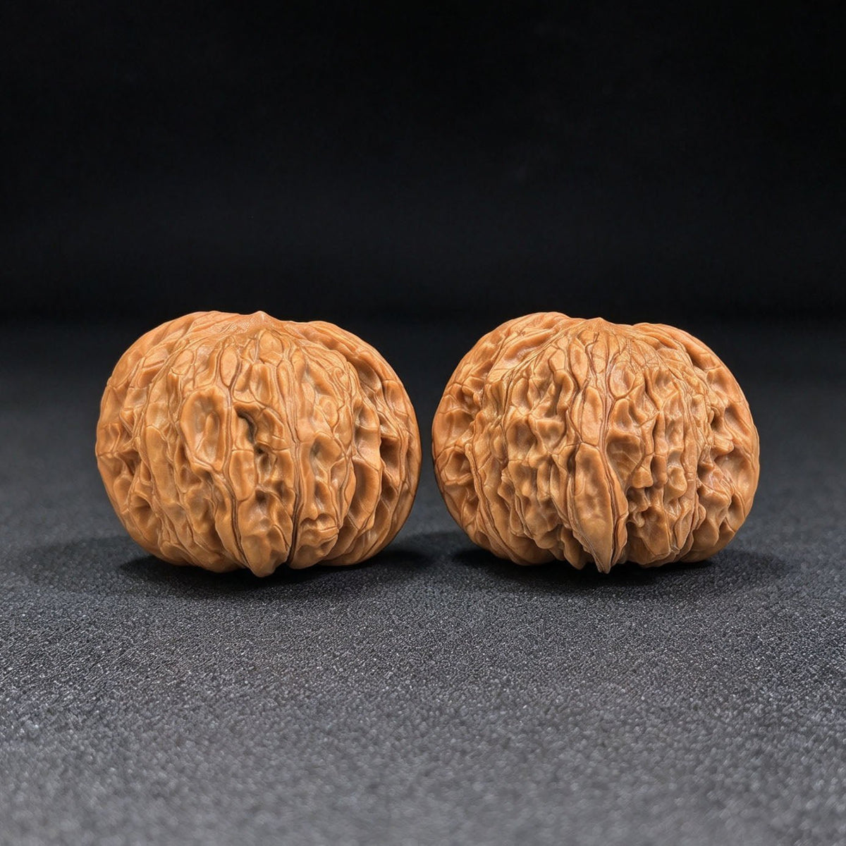 "Wild Mo Pan / Grinding Stone" Heirloom Collection Wenwan Walnuts Pair | 44.0mm x 39.0mm | MP-1113 - ThePatinaProject