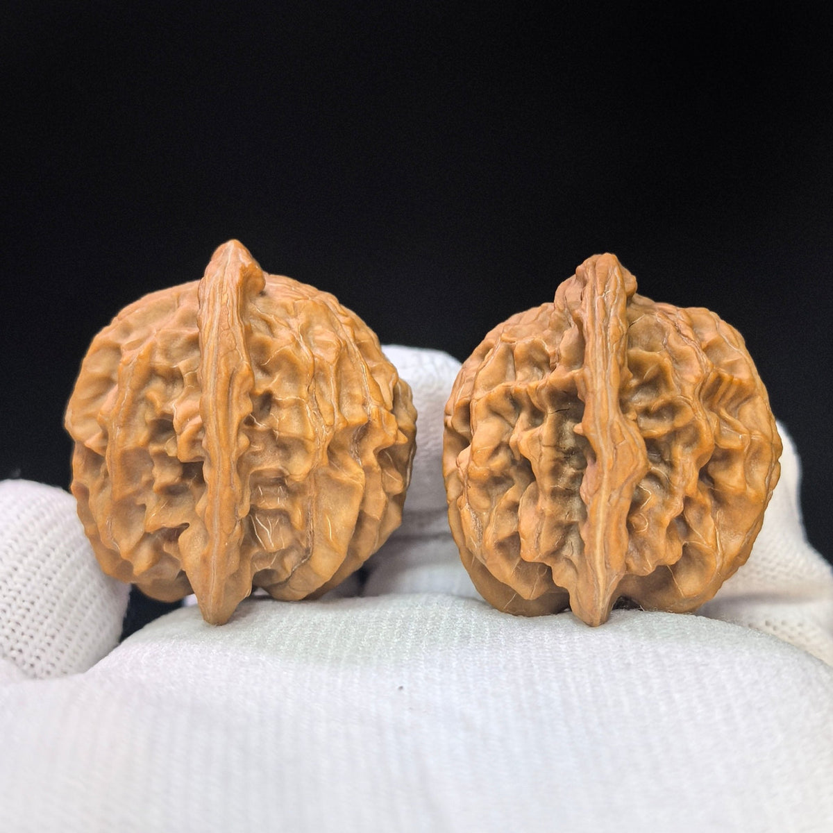 Wild Panshan Wenwan Walnut Pair | Compact Natural Form | 37.0mm × 33.0mm | YSPS-1101 - ThePatinaProject
