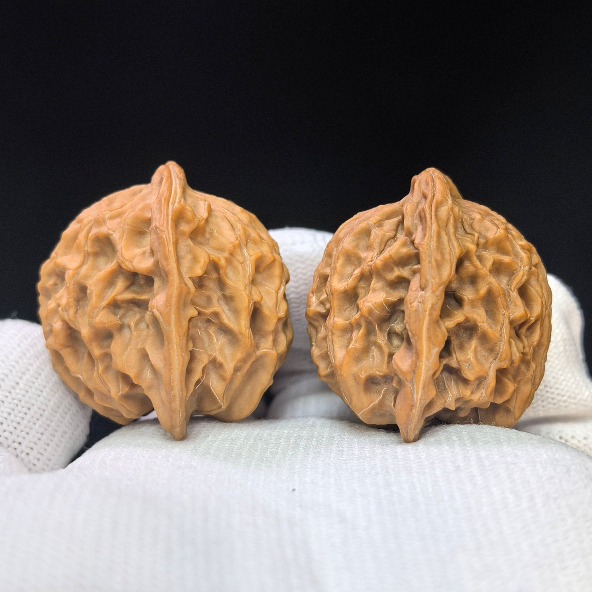 Wild Panshan Wenwan Walnut Pair | Compact Natural Form | 37.0mm × 33.0mm | YSPS-1101 - ThePatinaProject