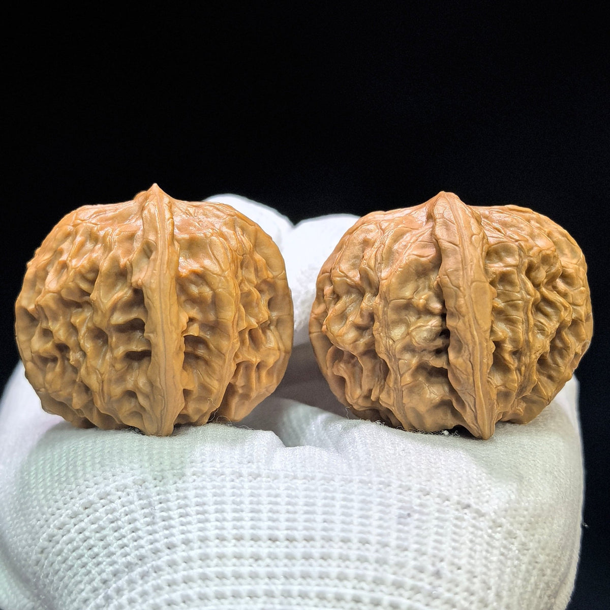 “Wild Wolf” Wenwan Walnuts Pair | Rounded Compact Form | 38.0mm × 38.0mm | YL-1602 - ThePatinaProject