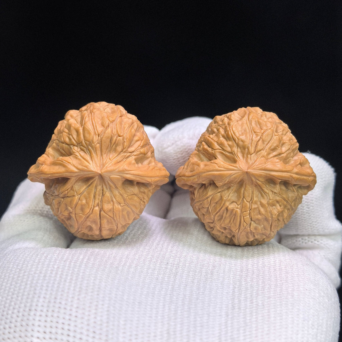 "Xiao Nan Gua Ao Di Zuo Shan Diao" NGDZSD-CG1A8E Collector Lineage Wenwan Walnuts Pair | 38.0mm x 38.0mm | Stock ID: NGDZSD-CG1A8E - ThePatinaProject