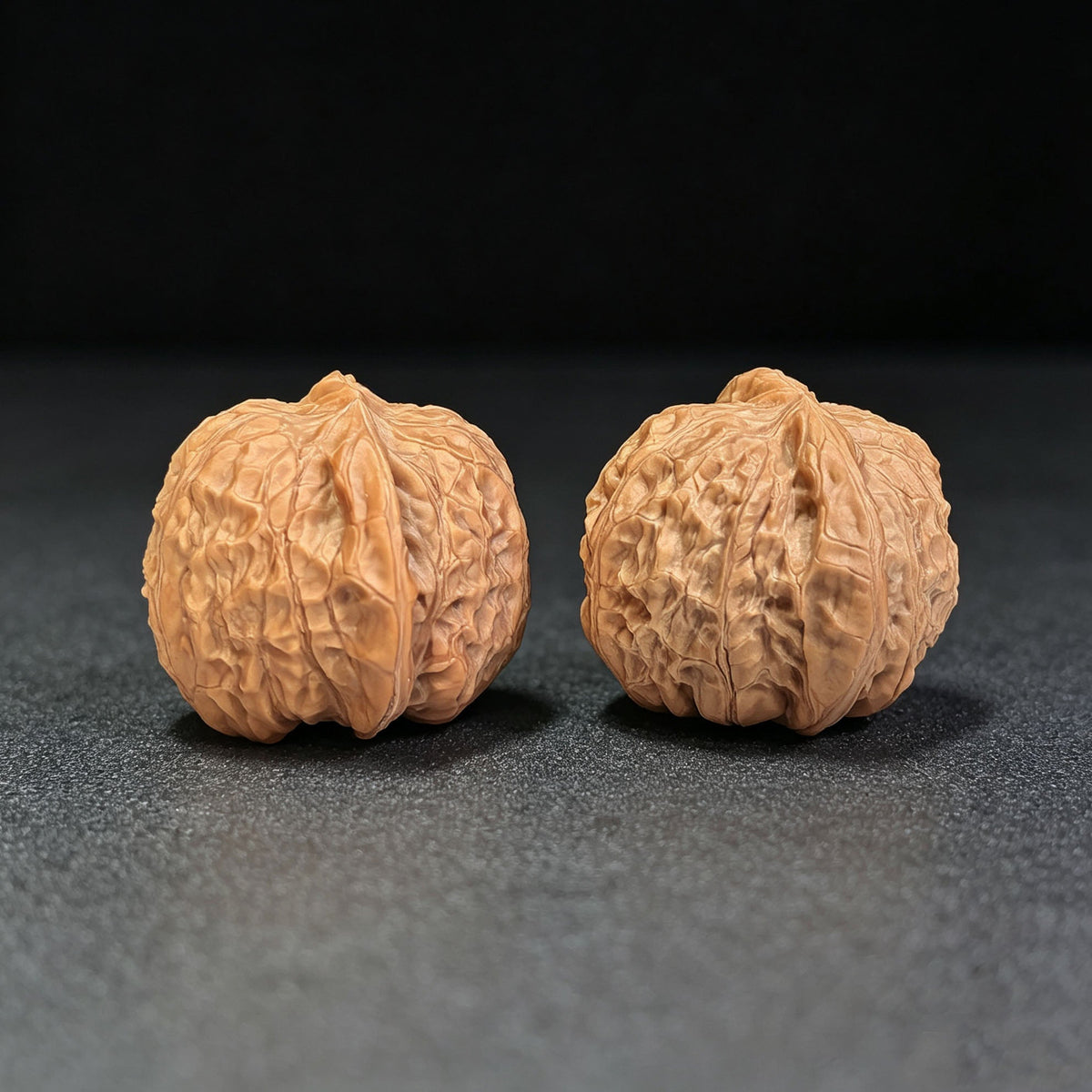 "Xiao Nan Gua Ao Di Zuo Shan Diao" NGDZSD-CG1A8E Collector Lineage Wenwan Walnuts Pair | 38.0mm x 38.0mm | Stock ID: NGDZSD-CG1A8E - ThePatinaProject