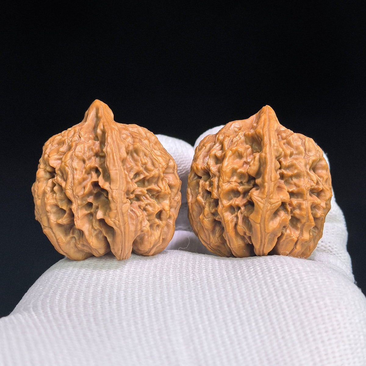 “Xiayunling” Tall-Profile Wenwan Walnuts Pair | 37.0mm × 33.0mm | XYL-SY1G4 - ThePatinaProject