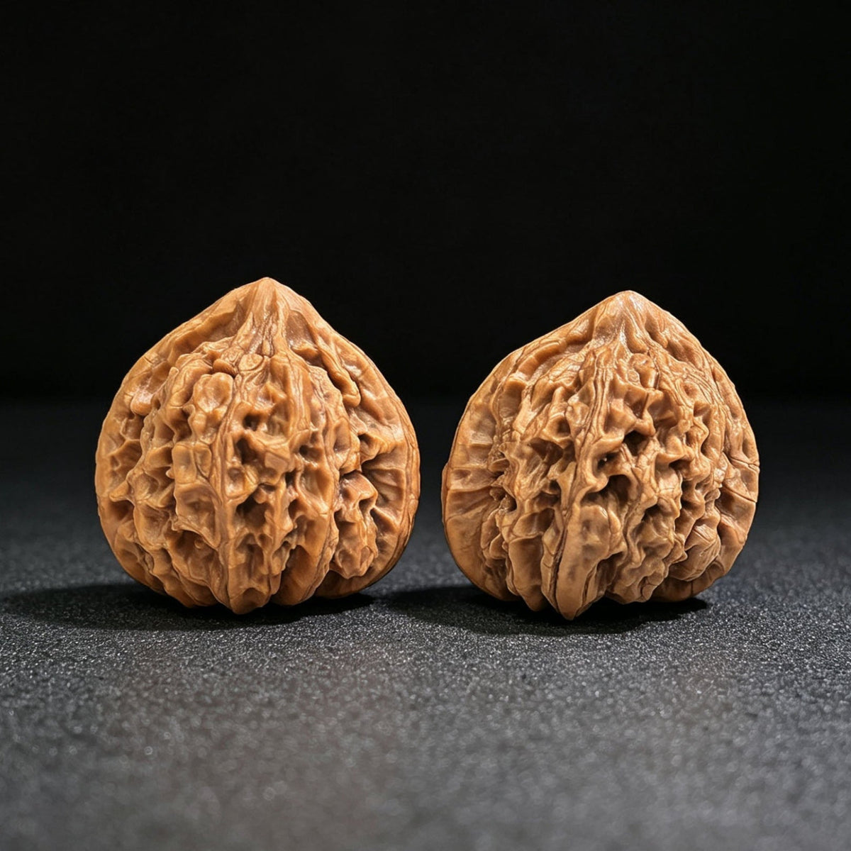 “Xiayunling” Tall-Profile Wenwan Walnuts Pair | 37.0mm × 33.0mm | XYL-SY1G4 - ThePatinaProject