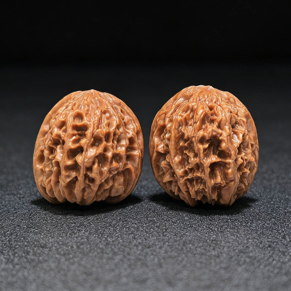 Ye Niu (Wild Bison) Scholar Walnuts Pair | 38.0mm x 39.0mm | Stock ID: YN-1405 - ThePatinaProject