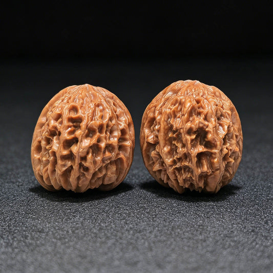 Ye Niu (Wild Bison) Scholar Walnuts Pair | 38.0mm x 39.0mm | Stock ID: YN-1405 - ThePatinaProject