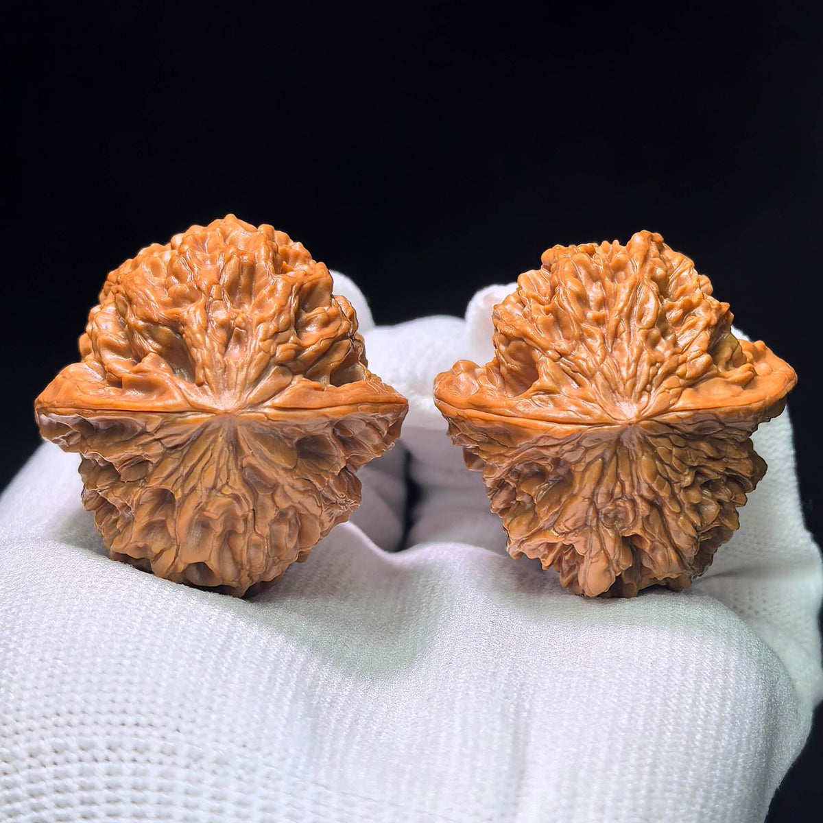 Ye Niu (Wild Bison) Scholar Walnuts Pair | 38.0mm x 39.0mm | Stock ID: YN-1405 - ThePatinaProject