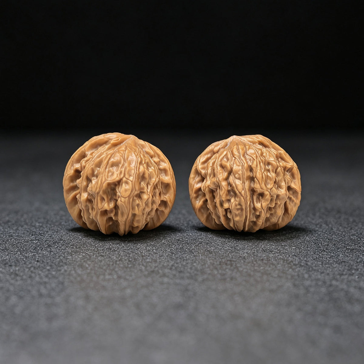 "Yearning Love" (Xiang Si) Scholar Walnuts Pair | 33.0mm x 32.0mm | Miniature Pocket Format (Shou Nian) | Stock ID: XS-SY1C2 - ThePatinaProject
